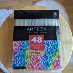 Arteza Real Brush Pens Set Includes Water Brush Pen Markers